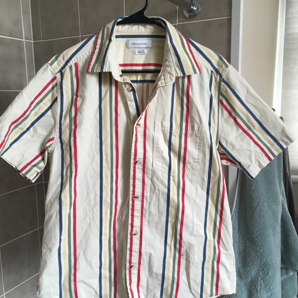 Urban outfitters stripe shirt short sleeve